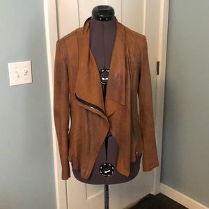 Zara Faux Suede Cowl Jacket